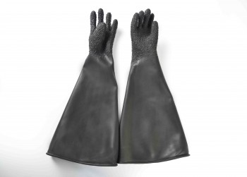 Factory making 26″ Industrial rubber glove-Granule finish for Swansea Factories